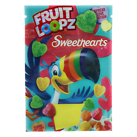 1g Exotic Mylar Bag - Fruit Loops Weedables Sweethearts (100 Count)