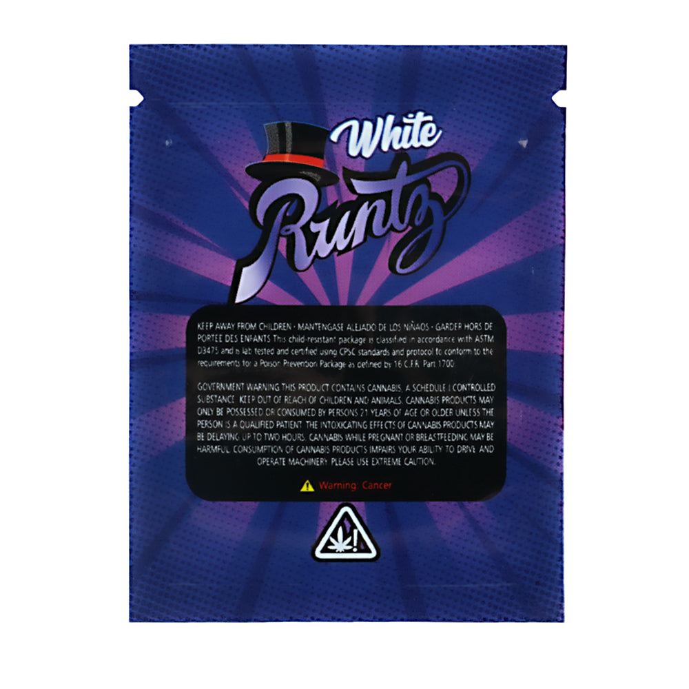 1g Exotic Mylar Bag - White Runtz (100 Count)