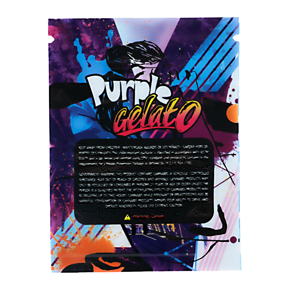 1g Exotic Mylar Bag - Purple Gelato (100 Count)