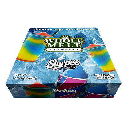 Whole Melt Slurpee Empty 1oz Glass Wax Jars Variety Pack – 16 Assorted Designs with Display Box
