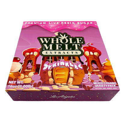 Whole Melt Candyland Empty 1oz Glass Wax Jars Variety Pack – 16 Assorted Designs with Display Box
