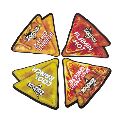 50 Pack – 3.5g Special Die Cut Shaped Mylar Bag - Zachos Spicy Zacho Cheese