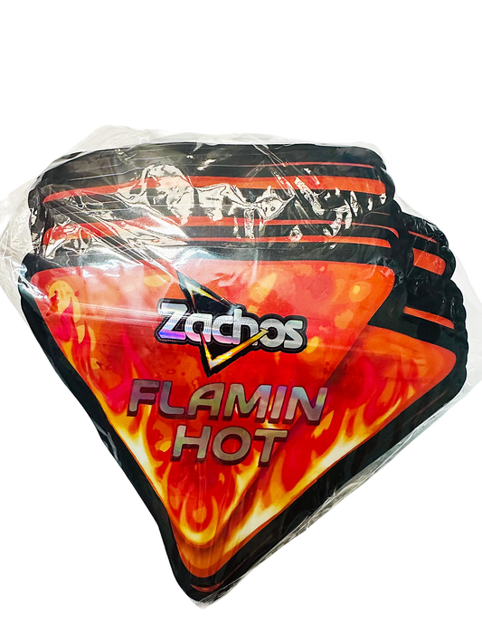 50 Pack – 3.5g Special Die Cut Shaped Mylar Bag - Zachos Flamin Hot