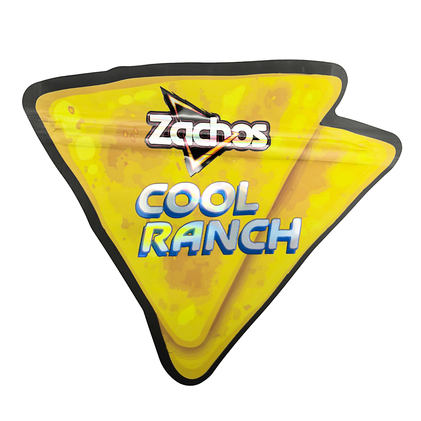 50 Pack – 3.5g Special Die Cut Shaped Mylar Bag - Zachos Cool Ranch