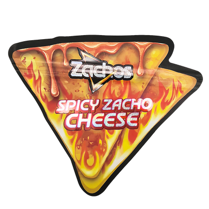 50 Pack – 3.5g Special Die Cut Shaped Mylar Bag - Zachos Spicy Zacho Cheese