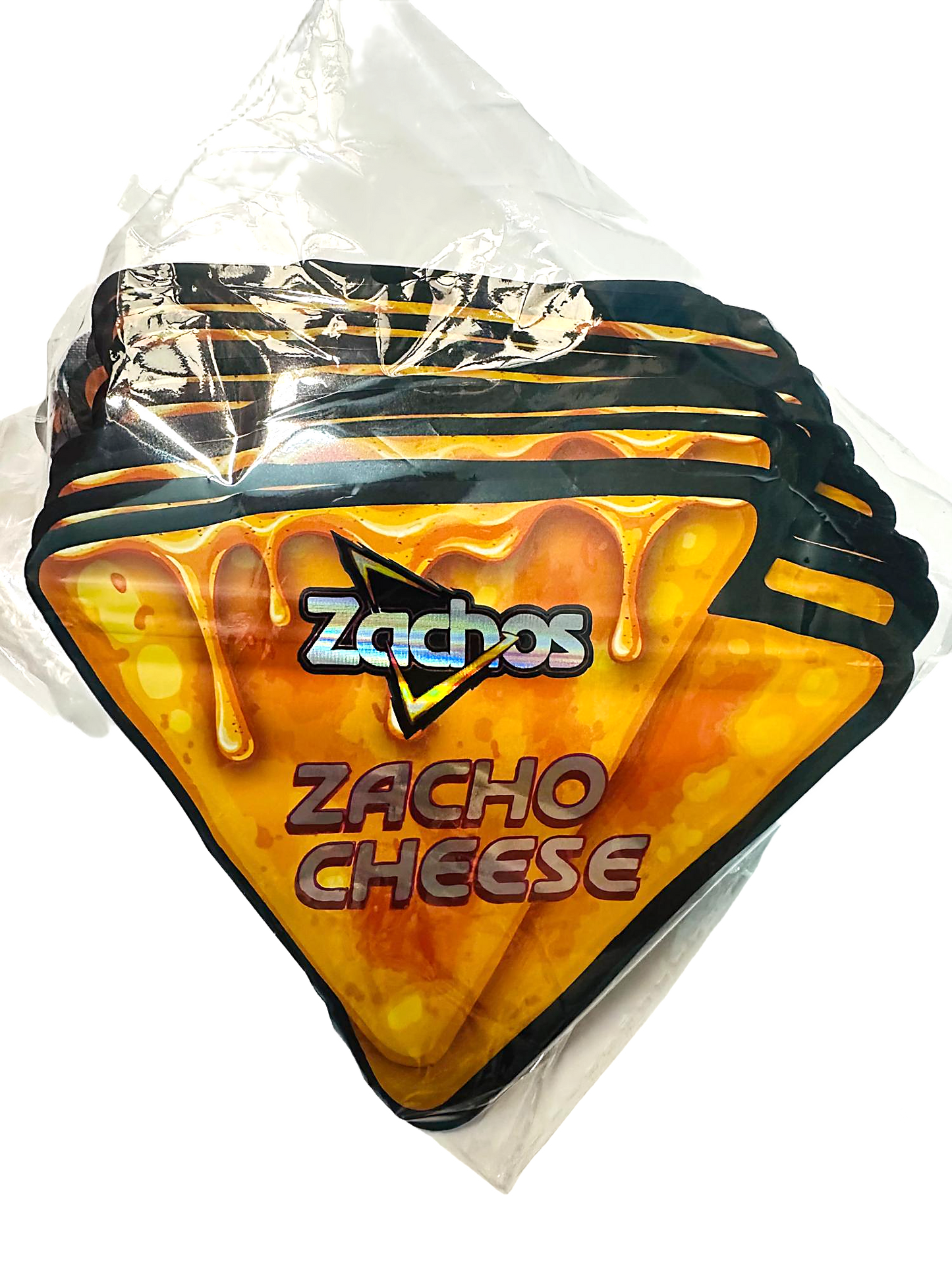 50 Pack – 3.5g Special Die Cut Shaped Mylar Bag - Zachos Zacho Cheese