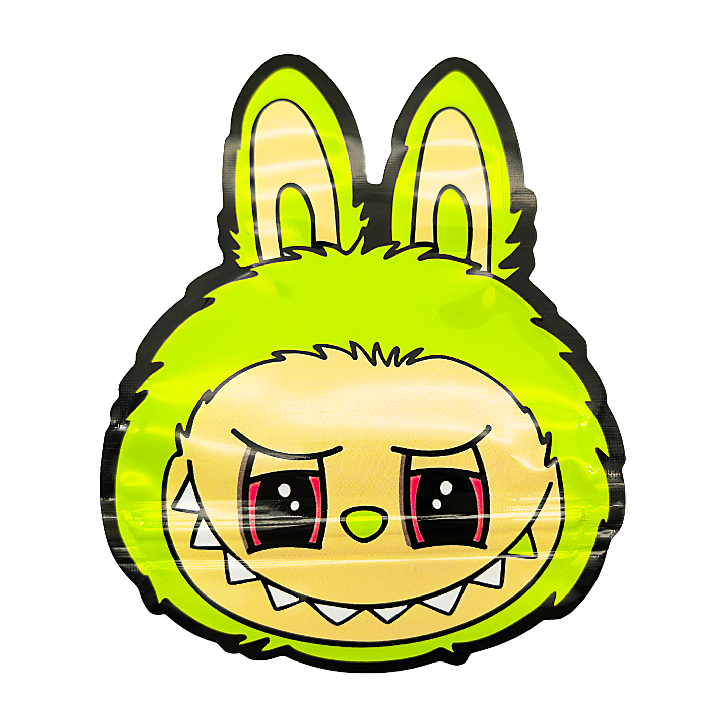 3.5g Shaped Mylar Bag - Lime Green Zabubu (50 Count)