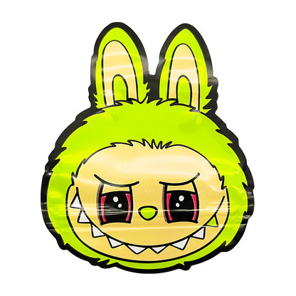 3.5g Shaped Mylar Bag - Lime Green Zabubu (50 Count)