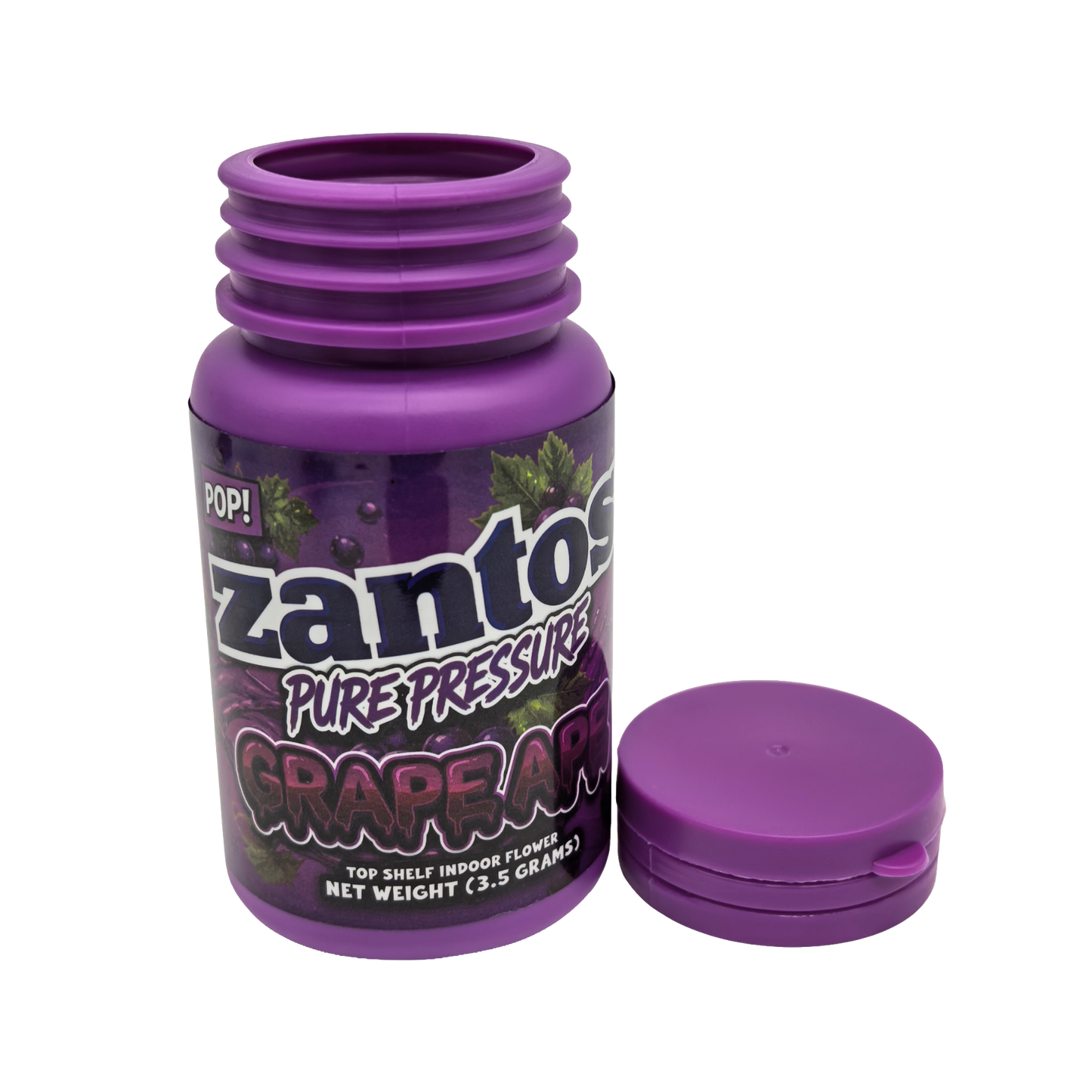 10 Pack – 3.5g Zantos Bottle Style Plastic Storage Containers – Mystery Assorted Designs - ZC-35-MIX