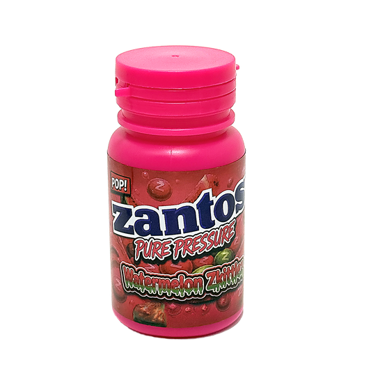 10 Pack - 3.5g Zantos Bottle Style Plastic Storage Containers with Child-Resistant Caps -  Watermelon Zkittlez