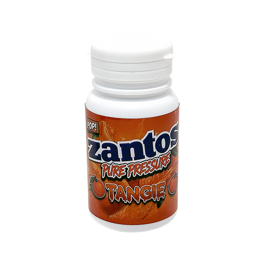 10 Pack - 3.5g Zantos Bottle Style Plastic Storage Containers with Child-Resistant Caps - Tangie