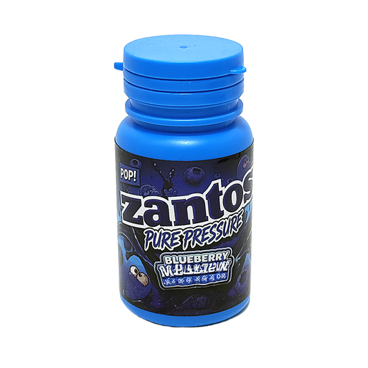 10 Pack - 3.5g Zantos Bottle Style Plastic Storage Containers with Child-Resistant Caps -  Blueberry Nerdz