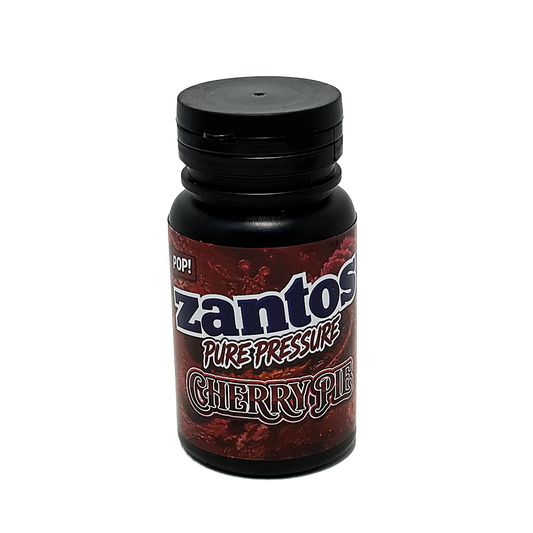 10 Pack - 3.5g Zantos Bottle Style Plastic Storage Containers with Child-Resistant Caps - Cherry Pie