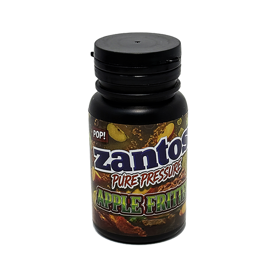 10 Pack - 3.5g Zantos Bottle Style Plastic Storage Containers with Child-Resistant Caps - Apple Fritter
