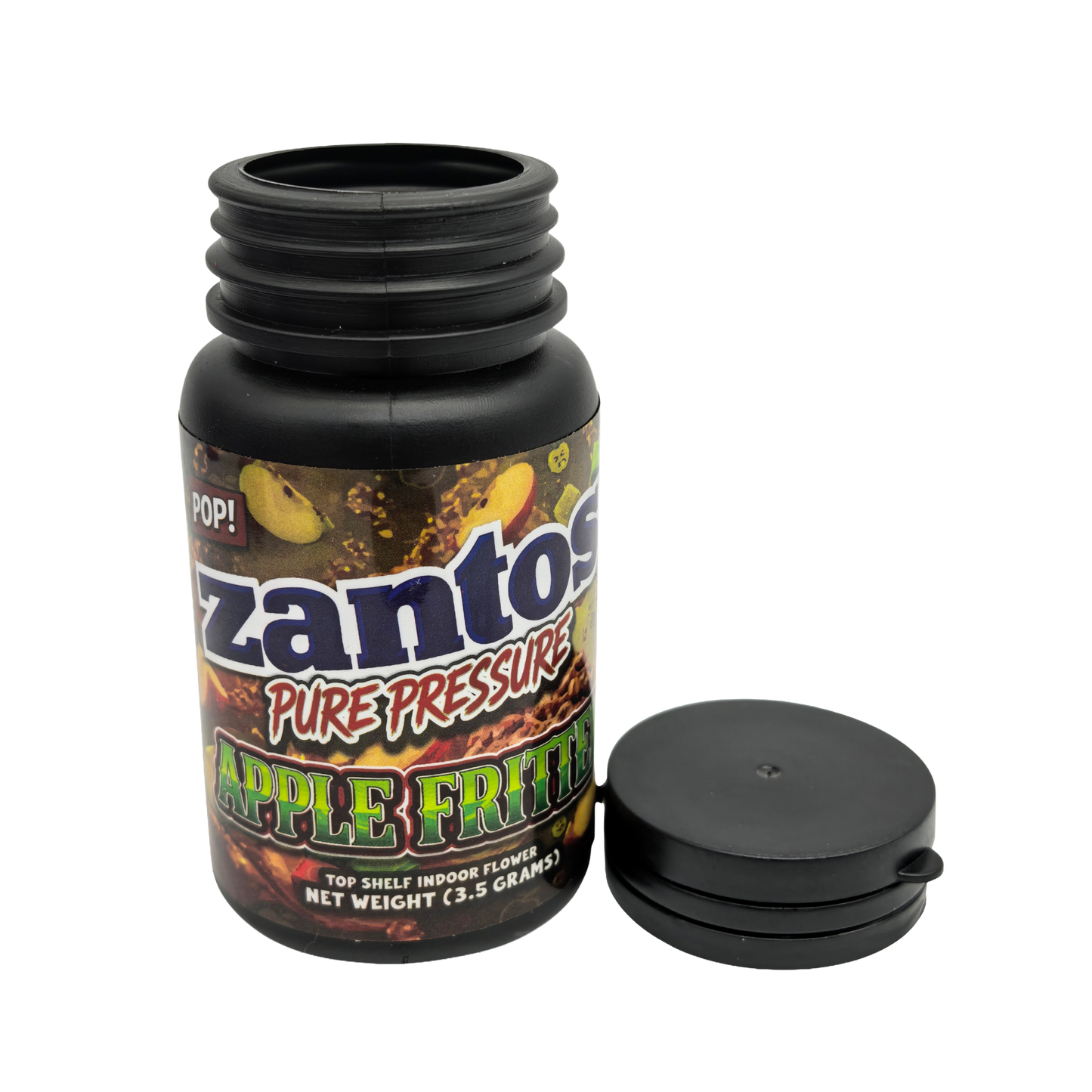 10 Pack – 3.5g Zantos Bottle Style Plastic Storage Containers – Mystery Assorted Designs - ZC-35-MIX