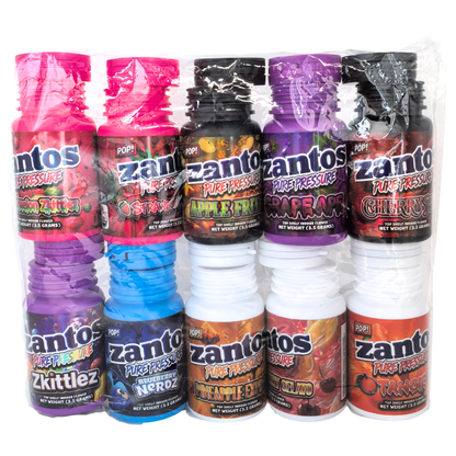 10 Pack – 3.5g Zantos Bottle Style Plastic Storage Containers – Mystery Assorted Designs - ZC-35-MIX