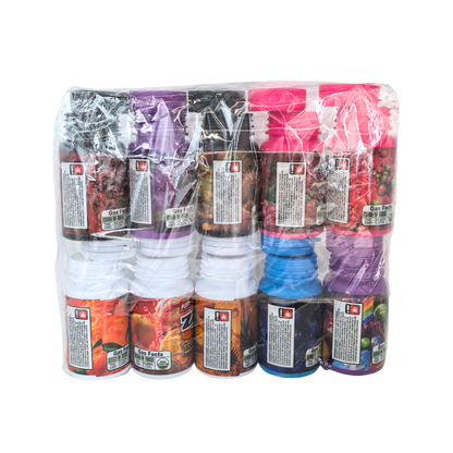 10 Pack - 3.5g Zantos Bottle Style Plastic Storage Containers with Child-Resistant Caps -  Cherry Pie