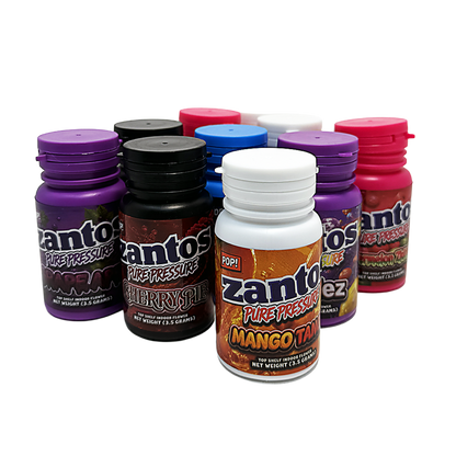 10 Pack – 3.5g Zantos Bottle Style Plastic Storage Containers – Mystery Assorted Designs - ZC-35-MIX