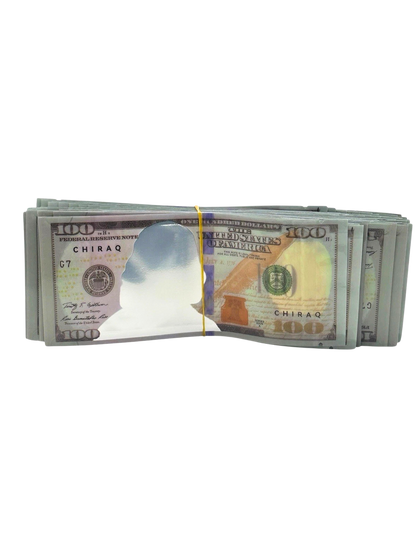 (50 Count) $100 Bill - Mylar Bag Design